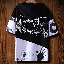 Load image into Gallery viewer, Summer men plus size 2XL-7xl 8XL 9XL hipHop t shirt Tees hoody men's Casual short-sleeve hoodie print T-shirt 150kg 155cm