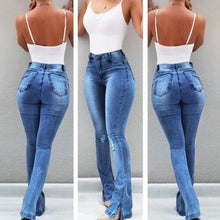 Load image into Gallery viewer, Women High Waist Denim Jeans Stretch Slim Bell Bottom Pants Retro Flare Trousers 2020 Fashion Pantalones Mujer Jeans For Women