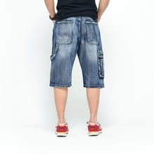 Load image into Gallery viewer, Moto & Biker Style Denim Short Jeans Men 2020 Summer HIP HOP Harlan Straight Loose man Jeans Plus size 30-42 44 44