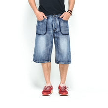 Load image into Gallery viewer, Moto & Biker Style Denim Short Jeans Men 2020 Summer HIP HOP Harlan Straight Loose man Jeans Plus size 30-42 44 44