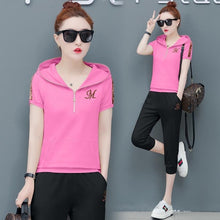 Load image into Gallery viewer, YICIYA Blue Tracksuits for Women Outfits 2 Piece Set Sportswear Co-ord Set Plus Size Xxxl Solid Top and Pants Suits 2020 Summer