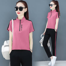 Load image into Gallery viewer, YICIYA Blue Tracksuits for Women Outfits 2 Piece Set Sportswear Co-ord Set Plus Size Xxxl Solid Top and Pants Suits 2020 Summer