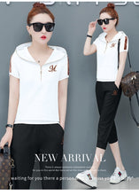 Load image into Gallery viewer, YICIYA Blue Tracksuits for Women Outfits 2 Piece Set Sportswear Co-ord Set Plus Size Xxxl Solid Top and Pants Suits 2020 Summer