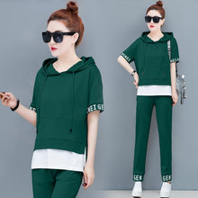 Load image into Gallery viewer, YICIYA Blue Tracksuits for Women Outfits 2 Piece Set Sportswear Co-ord Set Plus Size Xxxl Solid Top and Pants Suits 2020 Summer