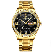 Load image into Gallery viewer, Luxury men's quartz watch brand steel calendar 30 meters Rolexable waterproof men's quartz watch gold clock relogio masculino