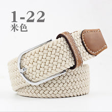 Load image into Gallery viewer, ZLD Hot Colors Men Women Casual Knitted pin buckle Belt Woven Canvas Elastic Stretch Belts Plain Webbing 2020 fashion 105-110cm