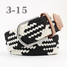 Load image into Gallery viewer, ZLD Hot Colors Men Women Casual Knitted pin buckle Belt Woven Canvas Elastic Stretch Belts Plain Webbing 2020 fashion 105-110cm