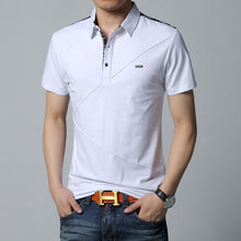 Load image into Gallery viewer, Mens T Shirts Fashion 2019 5XL Summer T Shirt Geometric Design Turn-down Collar Short Sleeve Cotton T-shirt Men Tee 5XL
