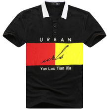 Load image into Gallery viewer, plus size clothing men's fat guys t shirt men 7xl 9xl 10xl Patchwork cotton short-sleeve turn-down collar T-shirt hiphop tees
