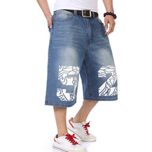 Load image into Gallery viewer, Moto &amp; Biker Style Denim Short Jeans Men 2020 Summer HIP HOP Harlan Straight Loose man Jeans Plus size 30-42 44 44
