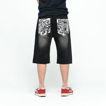 Load image into Gallery viewer, Moto &amp; Biker Style Denim Short Jeans Men 2020 Summer HIP HOP Harlan Straight Loose man Jeans Plus size 30-42 44 44

