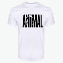 Load image into Gallery viewer, 2018 hot ANIMAL T Shirt men cotton round collar muscle exercise fitness strong and handsome mens T-shirt trends cotton brand top
