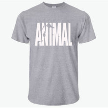 Load image into Gallery viewer, 2018 hot ANIMAL T Shirt men cotton round collar muscle exercise fitness strong and handsome mens T-shirt trends cotton brand top
