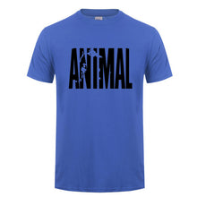 Load image into Gallery viewer, 2018 hot ANIMAL T Shirt men cotton round collar muscle exercise fitness strong and handsome mens T-shirt trends cotton brand top
