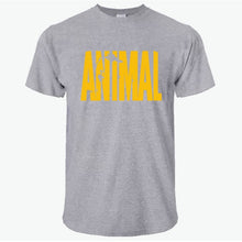 Load image into Gallery viewer, 2018 hot ANIMAL T Shirt men cotton round collar muscle exercise fitness strong and handsome mens T-shirt trends cotton brand top
