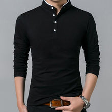 Load image into Gallery viewer, Liseaven Male Long Sleeve T Shirt Stand Collar Slim T Shirts Men Tops &amp; Tees Casual T-Shirt
