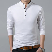 Load image into Gallery viewer, Liseaven Male Long Sleeve T Shirt Stand Collar Slim T Shirts Men Tops &amp; Tees Casual T-Shirt
