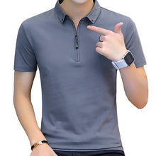 Load image into Gallery viewer, BROWON Summer Fashion 2020 Mens Tshirts Summer Cotton T Shirt Men Short Sleeve Turn-down Collar Korean Style Men T Shirt
