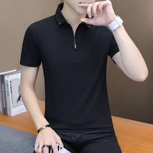 Load image into Gallery viewer, BROWON Summer Fashion 2020 Mens Tshirts Summer Cotton T Shirt Men Short Sleeve Turn-down Collar Korean Style Men T Shirt
