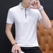 Load image into Gallery viewer, BROWON Summer Fashion 2020 Mens Tshirts Summer Cotton T Shirt Men Short Sleeve Turn-down Collar Korean Style Men T Shirt
