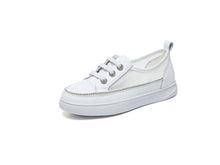 Load image into Gallery viewer, Brand Woman Shoes Women Sneakers Girls Trainners Platfrom Leather Lace Up White Trainers Summer 2020 Sapatos Mujer Korean Flats
