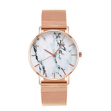 Load image into Gallery viewer, 2020 Fashion Rose Gold Mesh Belt Creative Marble Women's Watch Luxury Women's Quartz Watch Gift Relogio Feminino Direct Shipping
