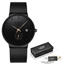 Load image into Gallery viewer, LIGE Fashion Watches Casual Waterproof Quartz Clock Mens Watches Top Brand Luxury Ultra-Thin Date Sports Watch Relogio Masculino
