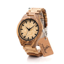 Load image into Gallery viewer, BOBO BIRD G23 Men Watches Simple Plate All Zebra Wood Watch Relogio Masculino
