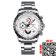 Load image into Gallery viewer, Military Watches Men Quartz Analog Men Watches Stainless Steel Time Date Clock Men Luxury Brand Hot Famous Brand Watches NIBOSI
