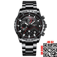 Load image into Gallery viewer, Military Watches Men Quartz Analog Men Watches Stainless Steel Time Date Clock Men Luxury Brand Hot Famous Brand Watches NIBOSI
